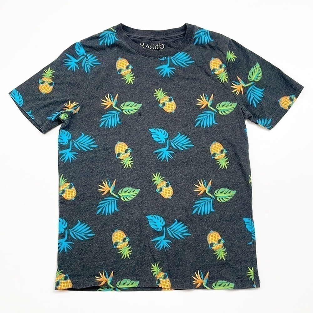 Hybrid Apparel tropical pineapple print boys short sleeve t-shirt